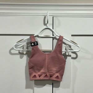 Adidas Aeroknit Dusty Rose Sports Bra